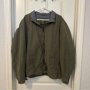 Timberland Jersey Lined Softshell Lightweight Collared Army Green Jacket Men 2XL